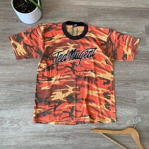 Vintage Ted Nugent orange camo tee
